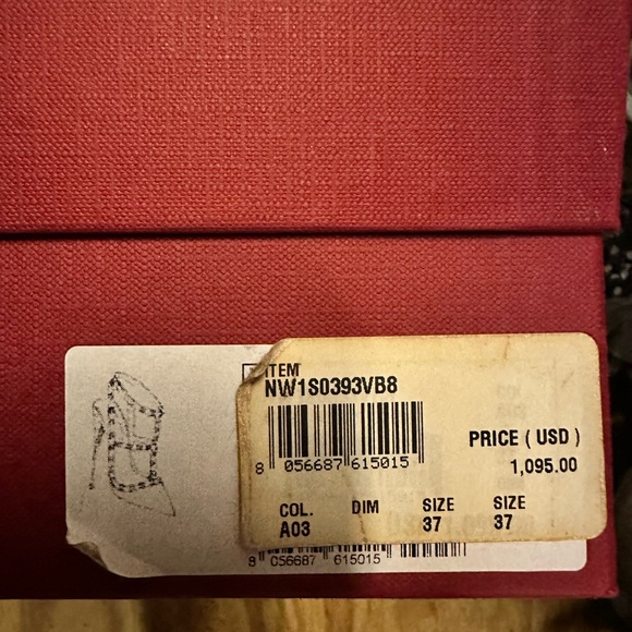 Valentino Cream/white Studded Heels - Picture 5 of 5